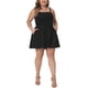 thumbnail image 2 of Mono sin mangas de talla grande Agnes Orinda con cuello cuadrado y bolsillos 3X negro, 2 of 5