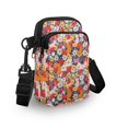 thumbnail image 3 of HELLHERO Flowers Pattern Mother's Day Double Zipper Travel Crossbody Purse Vintage for Travel, 3 of 7