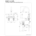 thumbnail image 2 of Kingston Brass KS2615PL 4 in. Centerset Bathroom Faucet, Oil Rubbed Bronze, 2 of 2