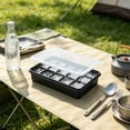 thumbnail image 4 of Large Ice Tray With Lid Silicone Ice Cubes Tray 15-Cubes Freezer Ice Molds Ice Maker Molds Ice Cubes Tray, 4 of 6