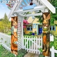 thumbnail image 5 of 2D FLAT 1pair Party Packs Happy Easter Bunny Porch Banner Sign Bunny Banner, 11.81x70.87 Inch Polyester Fabric Hanging Spring Door Banner Eggs Carrot Front Door Decorative Welcome Banner Spring Sign, 5 of 7