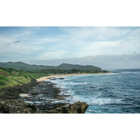 Canvas Print Hawaii Beach Waves North Shore Rocks Oahu Hawaii Stretched Canvas 10 x