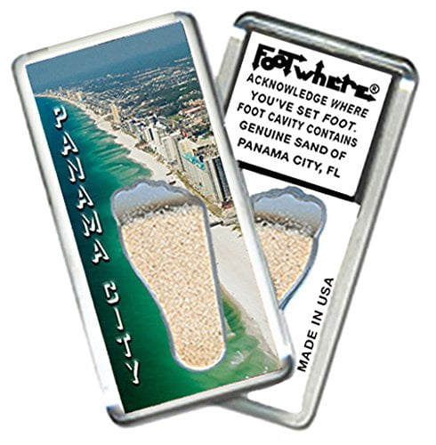 Panama City FootWhere Fridge Magnets. 6 Piece Set. (PC200 - Assorted)