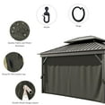 thumbnail image 5 of Pakunoda 4 Panel 13' X 6.5' Outdoor Curtains for 12' X 14' Gazebo, Waterproof Outdoor Privacy Curtain Panel set of 4, Gray(Curtain Only), 5 of 8