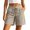 Khaki, variant on Gtoiithly Women's Summer Elastic High Waist Drawstring Wide Straight Leg Relaxed Fit Casual Shorts with Deep Pockets White XL