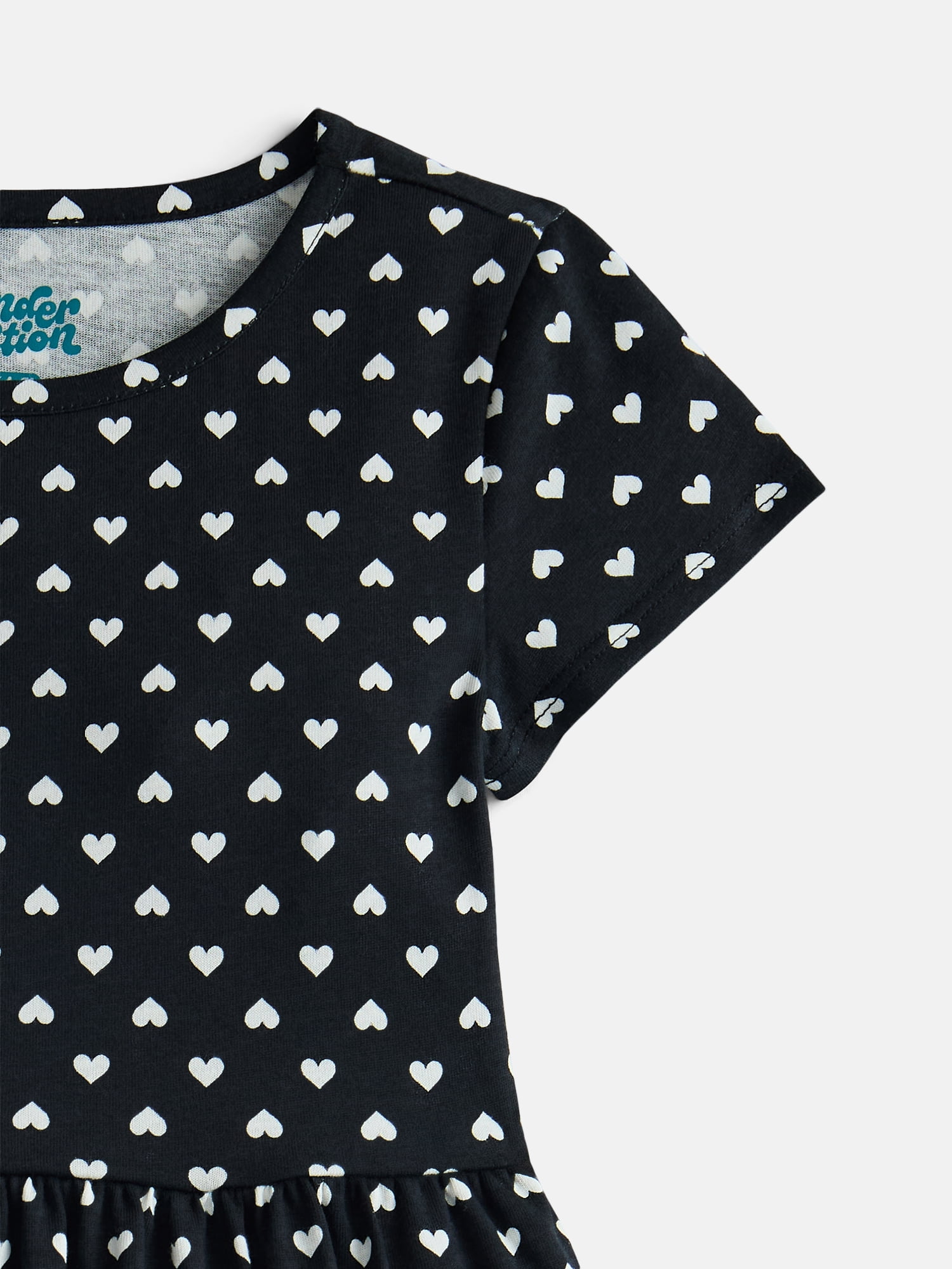 Wonder Nation Girl’s Play Dress with Short Sleeves, Sizes XS-XXL