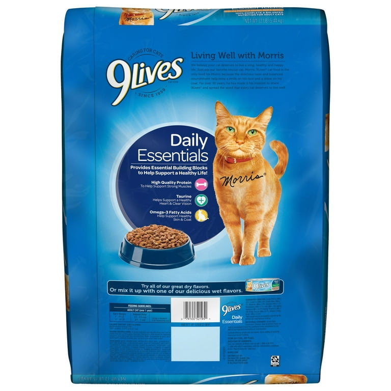 9Lives Daily Essentials Dry Cat Food with Chicken, Beef & Salmon Flavors,  12 lb. Bag