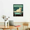 thumbnail image 2 of ONETECH Siamese Cat &amp; Co. Bath Soap Wash Your Paws Vintage Tin Sign Funny Lovely Kitten Pet Art Printing Poster Bathroom Toilet Living Room Home Art Wall Decoration, 2 of 4