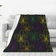 thumbnail image 1 of Balery Mardi Gras Carnival Manta de Felpa Suave y Acogedora – Cobija de Franela Aterciopelada para Cama, Lavable y Cálida para Sofá, Mascotas, Transpirable-60"x50", 1 of 7