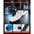 thumbnail image 2 of Cross Training Shoes Wide Toe Box Arch Support Adjustable Lace Up for Running Gymnastics Weightlifting US Size 12 M Width White, 2 of 6