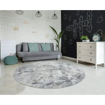 United Weavers of America Symphony Circle Abstract Modern Runner Rug, Beige