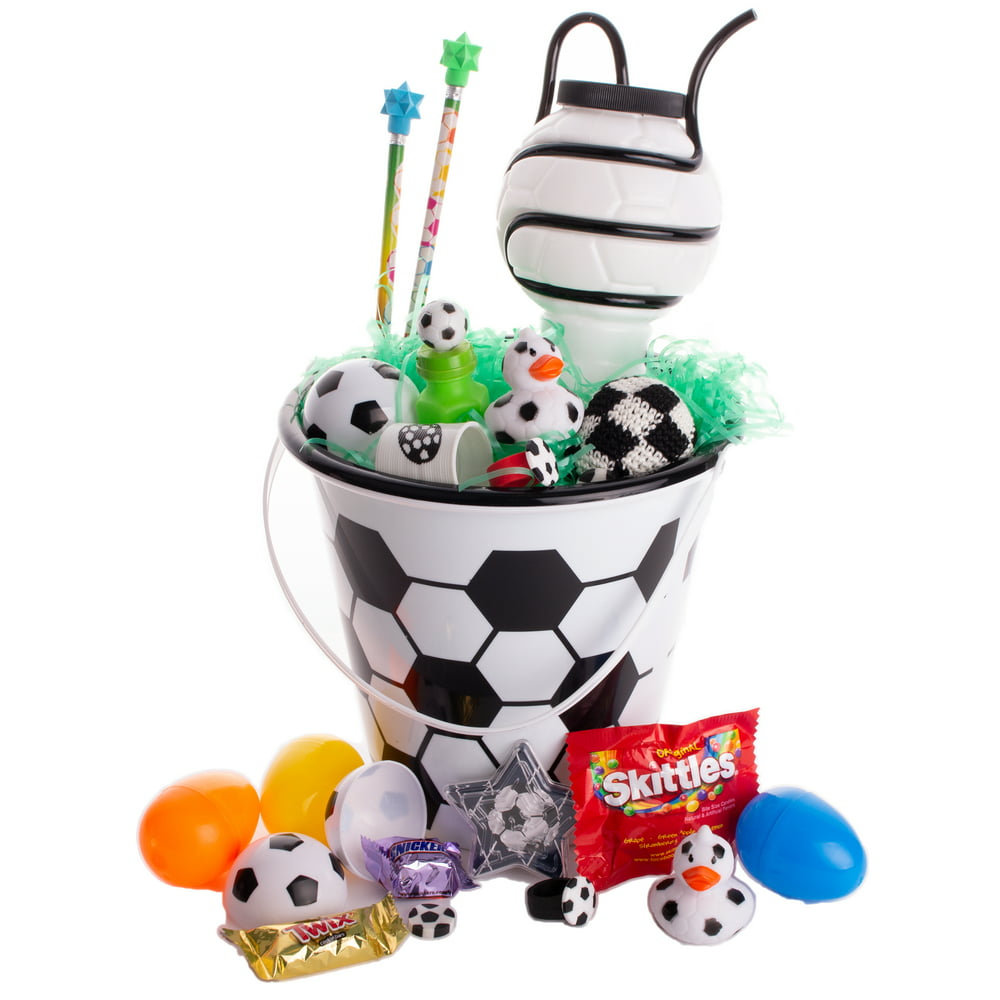Kids Soccer Theme Boys Girls Sports 26pc 7.25" Easter Basket Gift Set ...