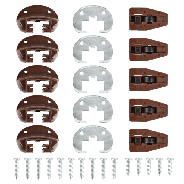 Kit de Remplacement de Rail de Tiroir 5 Ensembles, Guides de Tiroir Pièces de Meubles pour Commodes, Crochets et Table de Nuit Tiroir