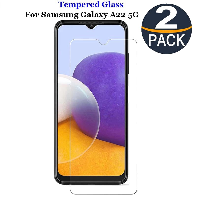 PST [2 Packs] Samsung Galaxy A22 5G (6.6") Screen Protector, Tempered Glass Screen Protector with Case Friendly & Bubble Free