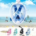 thumbnail image 5 of (Black-S-M)Snorkel Mask Anti Fog Full Face Swimming Diving Scuba Goggle Anti Leak Protector, 5 of 5