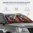thumbnail image 4 of Honeii Forest Koala Print Foldable Car Sun Shade for Windshield, 2-Piece UV Protection Shade, Protects Car Interior, Ideal for Cars, Trucks, SUVs-Medium, 4 of 6