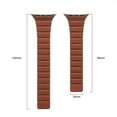 thumbnail image 6 of Slim Leather link for Apple Watch Band 38mm 40mm 41mm 42mm 44mm 45mm, ALMNVO Compatible for iWatch Series 7/6/5/4/3/2/1/SE, Magnetic Bands Compatible for Apple Watch Bands for Women ,Brown, 6 of 7