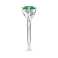 thumbnail image 3 of Angara Natural 1.2 Ct. Emerald Solitaire Ring in 14K White Gold for Women (Ring Size: 3.5), 3 of 9