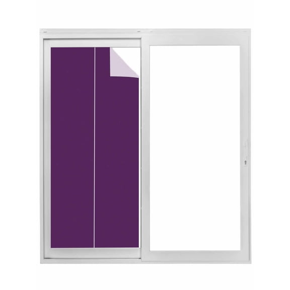 Pure Dark Purple Window Privacy Film, Simple Solid Color Static Cling UV Sun Blocking Tint Film Heat Control Windows Films for Bedroom Bathroom, Window Stickers 29.5"x78.7"