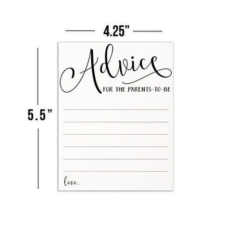advice-for-the-parents-to-be-couples-baby-shower-advice-cards-size-5-5-x-4-25-inches-pack-of-40-walmart-com for Free Printable Advice Cards For Parents To Be Advice for the Parents to Be - Couples Baby Shower Advice Cards - Size 5.5 x 4.25 Inches - Pack of 40 - Walmart.com for Free Printable Advice Cards For Parents To Be