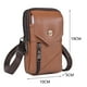 thumbnail image 5 of Riñonera Retro para Hombre Bolso Cruzado Cuero Bolso Deportivo Diario para Hombre (amarillo Marrón), 5 of 7