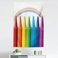 thumbnail image 1 of Crayon Tapestry, Digital Illustration of Colorful Painting Elements and Blurry Rainbow Themed, Fabric Wall Hanging Decor for Bedroom Living Room Dorm, 5 Sizes, Multicolor, by Ambesonne, 1 of 1