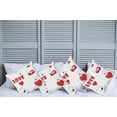 thumbnail image 6 of Ambesonne Animal Throw Pillow Cover 4 Pack, Funny Dog with Hearts, 20", Red White, 6 of 6