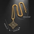 thumbnail image 3 of Dsseng Collier Chaîne Carrée Nœud Sorcière pour Femmes Collier Ras du Cou en Acier Inoxydable Vintage Amulettes Bijou Cadeau, 3 of 10