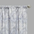 thumbnail image 6 of (2 pack) Eclipse Draft Stopper Room Darkening Fleece Lined Rod Pocket, Single Curtain Panel, Blue Medallion, 42" W x 63" L, 6 of 8