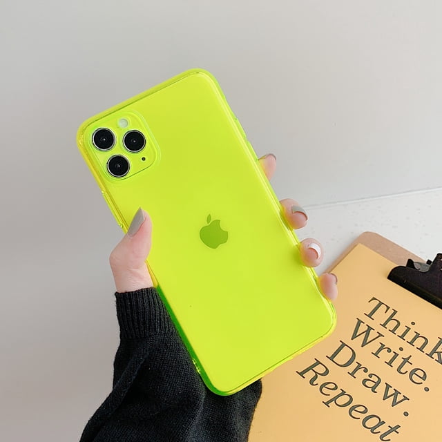 Neon Fluorescent Color Phone Cases For iphone 15 16 14 13 12 11 Pro Max Mini X XR XS 7 8 Plus SE 2020 Fully protected soft cover 1 For iPhone 11 Pro