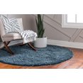 thumbnail image 2 of Unique Loom 3145917 5 x 5 ft. Davos Shag Round Rug, Marine Blue, 2 of 4