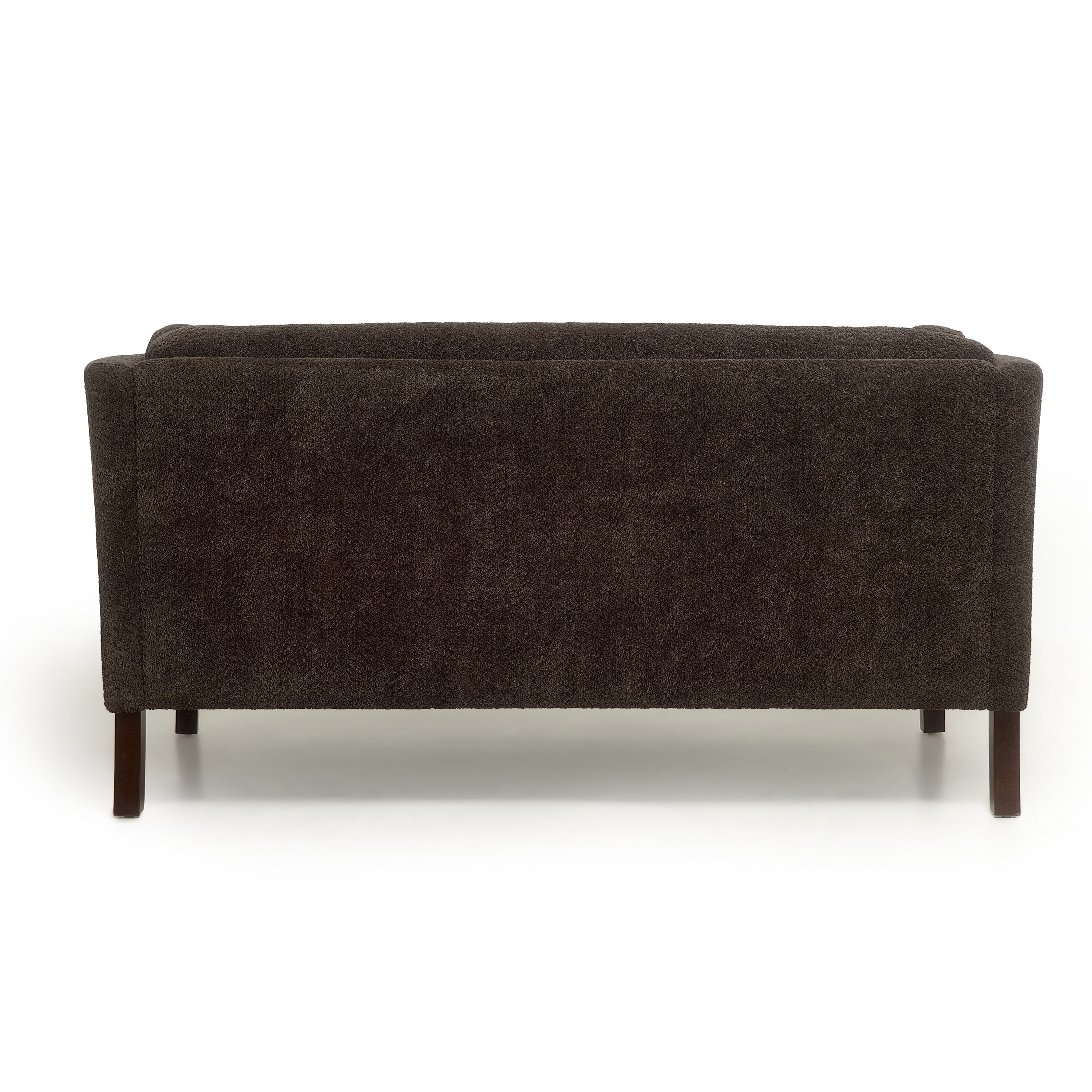 Noble House Julisa 58" Modern Chenille Fabric Loveseat with Removable Cushion, Fixed Backrest, Dark Brown