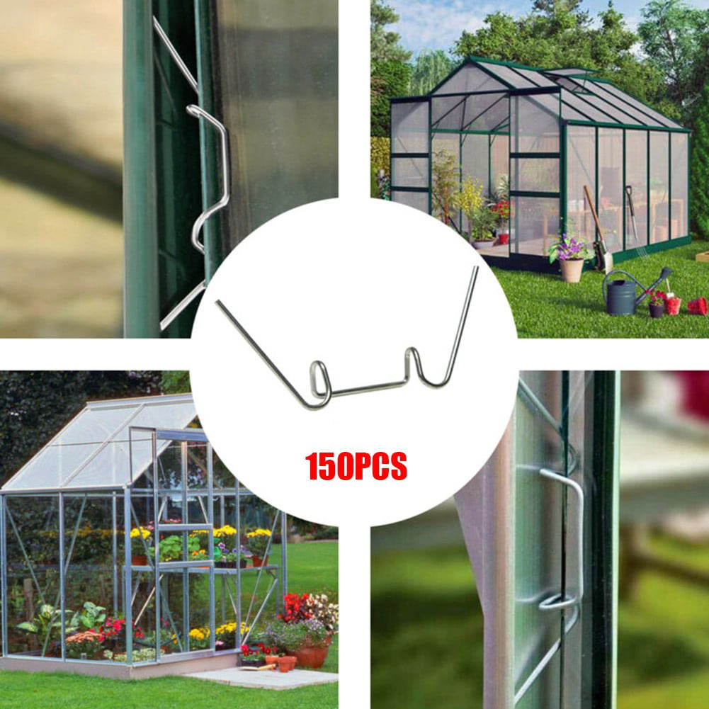 50 Aluminium Greenhouse Glass Overlap Z Glazing Clips Strong High Quality 
