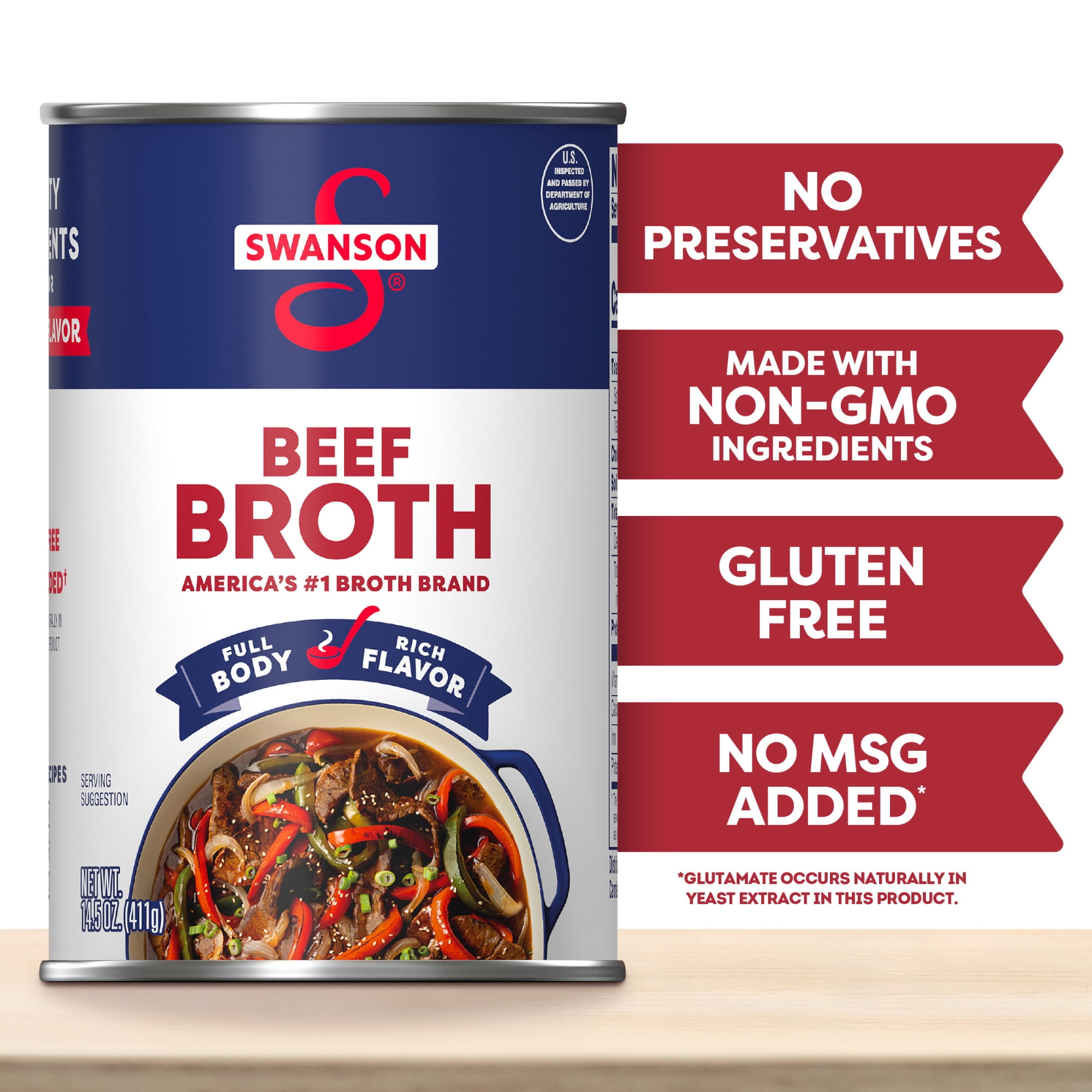 (8 pack) Swanson Beef Broth, 14.5 oz Can