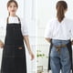 thumbnail image 3 of Inteprter Delantales de vaqueros para hombres Delantal de chef con bolsillos delanteros Negro Excelente protección de cobertura Bar Tienda Herramientas y accesorios para hornear Negro, 3 of 5