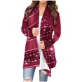 thumbnail image 2 of Pntutb Manteau d'Hiver pour Femmes Mode de Noël Imprimé Cardigan à Manches Longues, 2 of 6