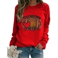 thumbnail image 1 of EQWLJWE T-Shirts de Baseball Maman pour Femmes Manches Longues Raglan Chandail Tops Saison de Football T-shirt Graphique Col Rond Blouse Manches Longues pour Femmes Tendance Grande Taille Tops d'Halloween, 1 of 4