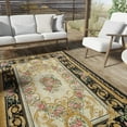 thumbnail image 3 of Unique Loom Outdoor Traditional Collection Area Rug - Palazzo (5' 1" x 8' Rectangle Black and Ivory/Green), 3 of 8