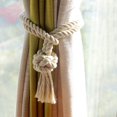 thumbnail image 1 of GHSDFBB 4 Pack Curtain Tiebacks-Natural Cotton Curtain Rope Tieback, Handmade Rural Decorative Curtain Holdbacks (Beige Tassel), 1 of 7