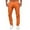 Orange, variant on TBWNWG Slim Waist Full Trousers Men's Casual Solid Mid Pocket Length Fashion Pant Men's Pants,Sizes L