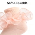 thumbnail image 5 of TELOLY 2Pairs Kids Socks,8-10 Years Old Ruffle Socks,Solid Color Lace Socks,Combination3, 5 of 7