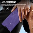 thumbnail image 4 of SaniMore for Samsung Galaxy S22 Ultra (6.8" 2022) Wallet Case, Folio Book Magnetic Shell with Wireless Charging, Kickstand, Card Slot, Full Body Protective Shockproof Anti-drop Magnetic Cover, Purple, 4 of 7
