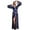 Dark Blue, variant on Long Sheer Boudoir Wedding Kimono Floor Length Lace Bridal Bath Robe Lingerie