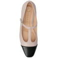 thumbnail image 4 of Journee Womens Theah T-Strap Cap Toe Mary Jane Dress Flats, Widths Available, 4 of 9