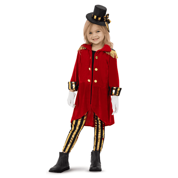 Dress Up America Ringmaster Girl Costume – Circus Outfit for Kids, Carnival Costume for Dress Up, Halloween & Themed Parties