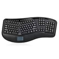 thumbnail image 3 of Adesso WKB-4500UB - Wireless Ergonomic Desktop Touchpad Keyboard, Split Keys Design, Palm Rest, Media Control Hotkeys, Long Battery Life - Compatible for Laptop/Desktop/PC/Windows XP/7/8/10, Black, 3 of 5