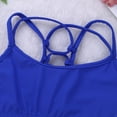 thumbnail image 4 of Alvivi Kids Girls Gymnastics Sports Cutout Back Crop Top with Booty Shorts Fitness Ballet Dancewear Royal Blue&Black 6, 4 of 7