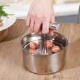 thumbnail image 4 of Small 6-Hole Low Profile Stainless Steel Meatball Maker, Hand Press Meatball Maker Tool, Portable Meat Ball Maker Tool, Mini Manual Meatball Mold for Home Kitchen Small Batch Cooking, 4 of 7