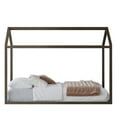thumbnail image 5 of Castle Place Contemporary Wooden Canopy House Kid Twin Bed, Grey, 5 of 8