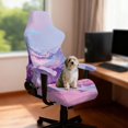thumbnail image 3 of Xixirimido Gaming Chair Covers Slipcovers, 4-Piece Stretchable Elastic Computer Reclining Gaming Chair Seat Cover with Armrest Covers, Marble Pink Print, 3 of 8